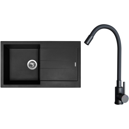 Set Sinks G27826 (drez Amanda 860 Pureblack 26 + batéria Elasta Čierna matná)