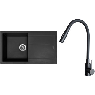 Set Sinks G27926 (drez Amanda 860 Pureblack 26 + batéria Elasta S Čierna matná)