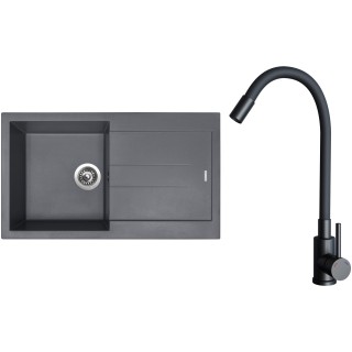 Set Sinks G27872 (drez Amanda 860 Titanium 72 + batéria Elasta Čierna matná)