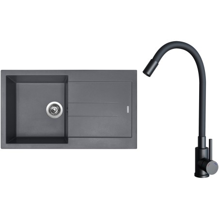 Set Sinks G27872 (drez Amanda 860 Titanium 72 + batéria Elasta Čierna matná)
