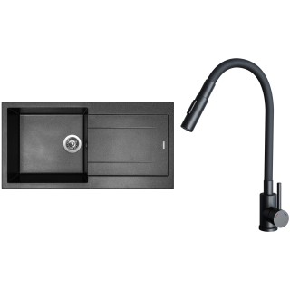 Set Sinks G28574 (drez Amanda 990 Metalblack 74 + batéria Elasta S Čierna matná)
