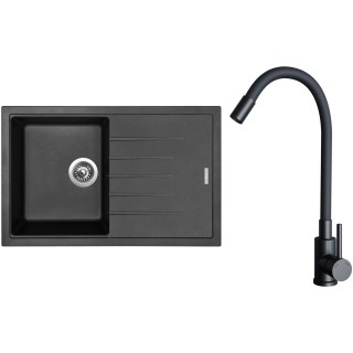 Set Sinks G29074 (drez Best 780 Metalblack 74 + batéria Elasta Čierna matná)