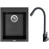 Set Sinks G29830 (drez Cube 410 Granblack 30 + batéria Elasta Čierna matná)