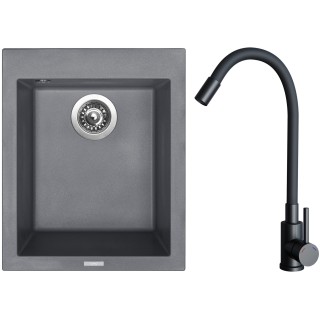 Set Sinks G29872 (drez Cube 410 Titanium 72 + batéria Elasta Čierna matná)