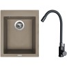 Set Sinks G29854 (drez Cube 410 Truffle 54 + batéria Elasta Čierna matná)