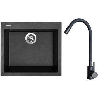 Set Sinks G30830 (drez Cube 560 Granblack 30 + batéria Elasta Čierna matná)
