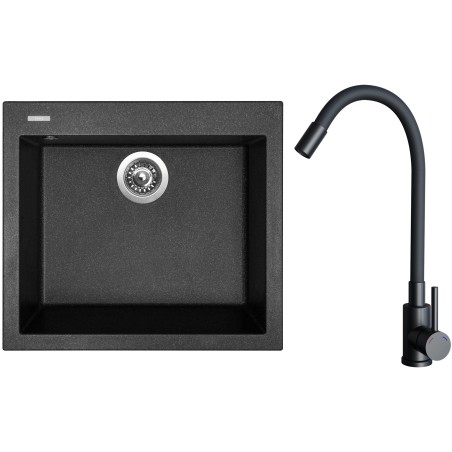 Set Sinks G30830 (drez Cube 560 Granblack 30 + batéria Elasta Čierna matná)