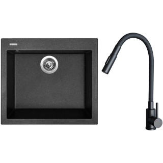 Set Sinks G30930 (drez Cube 560 Granblack 30 + batéria Elasta S Čierna matná)