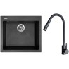 Set Sinks G30974 (drez Cube 560 Metalblack 74 + batéria Elasta S Čierna matná)