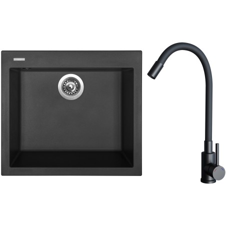 Set Sinks G30826 (drez Cube 560 Pureblack 26 + batéria Elasta Čierna matná)