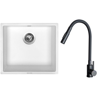 Set Sinks G31928 (drez Frame 457 Milk 28 + batéria Elasta S Čierna matná)
