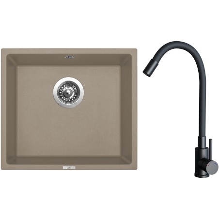 Set Sinks G31854 (drez Frame 457 Truffle 54 + batéria Elasta Čierna matná)