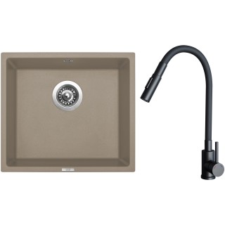 Set Sinks G31954 (drez Frame 457 Truffle 54 + batéria Elasta S Čierna matná)