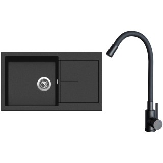 Set Sinks G32074 (drez Infinity 860 Metalblack 74 + batéria Elasta Čierna matná)
