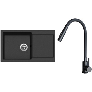 Set Sinks G32174 (drez Infinity 860 Metalblack 74 + batéria Elasta S Čierna matná)