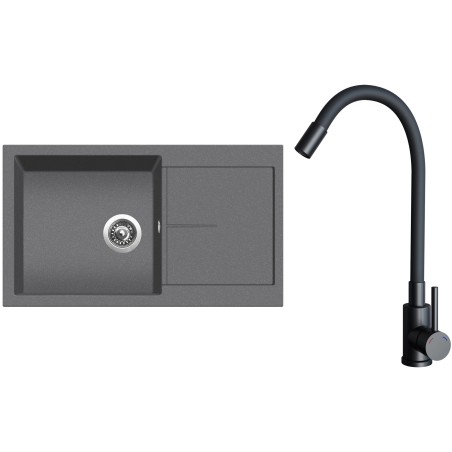 Set Sinks G32072 (drez Infinity 860 Titanium 72 + batéria Elasta Čierna matná)