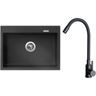 Set Sinks G32674 (drez Maximo 680 Metalblack 74 + batéria Elasta Čierna matná)