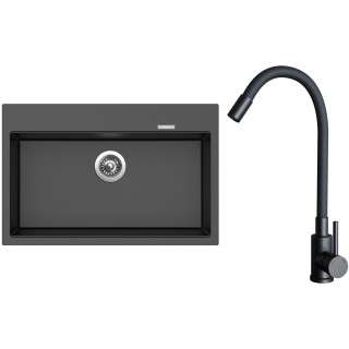 Set Sinks G32874 (drez Maximo 780 Metalblack 74 + batéria Elasta Čierna matná)