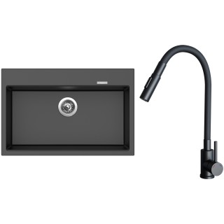 Set Sinks G32974 (drez Maximo 780 Metalblack 74 + batéria Elasta S Čierna matná)