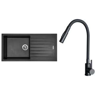 Set Sinks G33174 (drez Perfecto 1000 Metalblack 74 + batéria Elasta S Čierna matná)