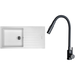 Set Sinks G33128 (drez Perfecto 1000 Milk 28 + batéria Elasta S Čierna matná)
