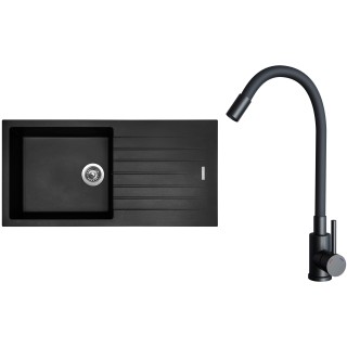 Set Sinks G33026 (drez Perfecto 1000 Pureblack 26 + batéria Elasta Čierna matná)