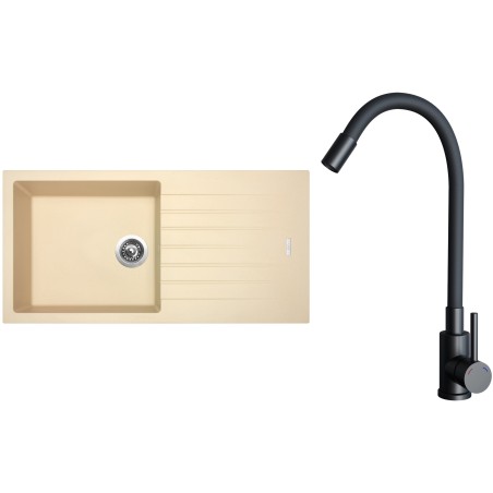 Set Sinks G33050 (drez Perfecto 1000 Sahara 50 + batéria Elasta Čierna matná)