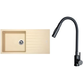 Set Sinks G33150 (drez Perfecto 1000 Sahara 50 + batéria Elasta S Čierna matná)