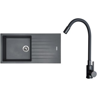 Set Sinks G33072 (drez Perfecto 1000 Titanium 72 + batéria Elasta Čierna matná)