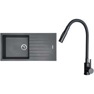 Set Sinks G33172 (drez Perfecto 1000 Titanium 72 + batéria Elasta S Čierna matná)