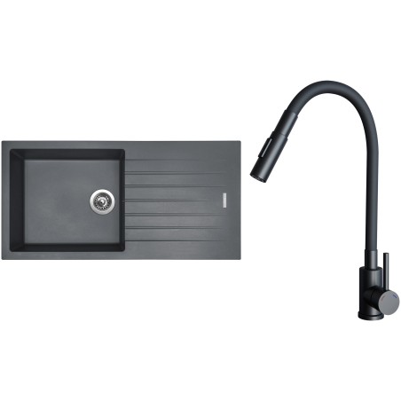Set Sinks G33172 (drez Perfecto 1000 Titanium 72 + batéria Elasta S Čierna matná)