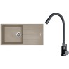 Set Sinks G33054 (drez Perfecto 1000 Truffle 54 + batéria Elasta Čierna matná)