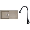 Set Sinks G33154 (drez Perfecto 1000 Truffle 54 + batéria Elasta S Čierna matná)