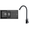 Set Sinks G33274 (drez Perfecto 1000.1 Metalblack 74 + batéria Elasta Čierna matná)