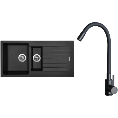 Set Sinks G33226 (drez Perfecto 1000.1 Pureblack 26 + batéria Elasta Čierna matná)