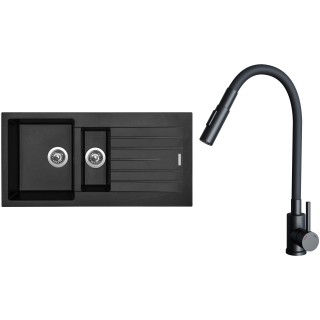 Set Sinks G33326 (drez Perfecto 1000.1 Pureblack 26 + batéria Elasta S Čierna matná)
