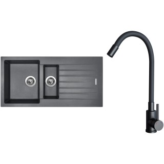 Set Sinks G33272 (drez Perfecto 1000.1 Titanium 72 + batéria Elasta Čierna matná)