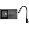 Set Sinks G33774 (drez Perfecto 860 Metalblack 74 + batéria Elasta S Čierna matná)