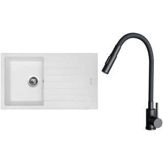 Set Sinks G33728 (drez Perfecto 860 Milk 28 + batéria Elasta S Čierna matná)