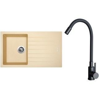 Set Sinks G33650 (drez Perfecto 860 Sahara 50 + batéria Elasta Čierna matná)