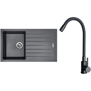 Set Sinks G33672 (drez Perfecto 860 Titanium 72 + batéria Elasta Čierna matná)