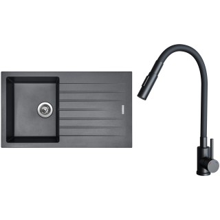 Set Sinks G33772 (drez Perfecto 860 Titanium 72 + batéria Elasta S Čierna matná)