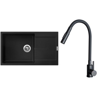 Set Sinks G33926 (drez Ultima 860 XXL Pureblack 26 + batéria Elasta S Čierna matná)