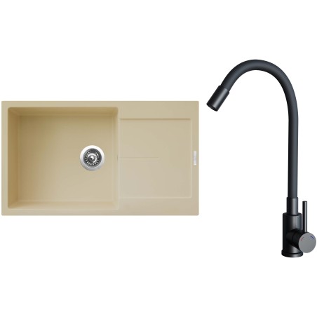 Set Sinks G33850 (drez Ultima 860 XXL Sahara 50 + batéria Elasta Čierna matná)