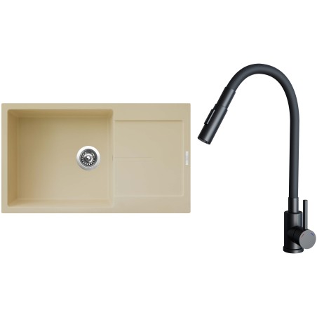 Set Sinks G33950 (drez Ultima 860 XXL Sahara 50 + batéria Elasta S Čierna matná)