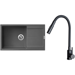 Set Sinks G33972 (drez Ultima 860 XXL Titanium 72 + batéria Elasta S Čierna matná)