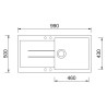 Kuchynský drez Sinks Amanda 990 NANO BL Nanoblack N6