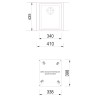 Kuchynský drez Sinks Cube 340U NANO BL Nanoblack N6