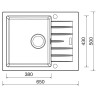 Kuchynský drez Sinks Perfecto 650 BL Pureblack 26
