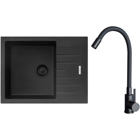 Set Sinks G24526BL (drez Perfecto 650 BL Pureblack 26 + batéria Elasta Čierna matná)